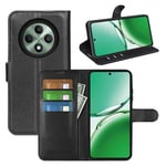 Oppo Reno 12F 5G      Pu Wallet Case    [Black]