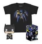 Funko Pocket Pop! & Tee: DC - Batman - pour Les Enfants - Medium - DC Comics - T-Shirt - Vêtements avec Mini-Figurine en Vinyle à Collectionner - Idée de Cadeau - Jouets et Top à Manches Courtes