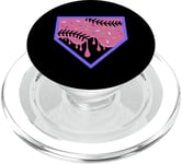 Baseball Home Plate with Funny Ice Cream Drip and Sprinkles PopSockets PopGrip for MagSafe