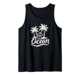 All She Wants Is The Ocean - Retro Summer Tropic Island Tank Top