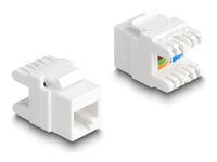 Delock - Keystone Module - Rj-45 (Hona) Till Lsa (Hona) - Utp - Cat 6A - Snap-In - Vit