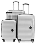 Hauptstadtkoffer Mitte - Lot de 3 Valises - Valise Bagage à Main 55 Cm, Valise Moyenne 68 Cm + Grande Valise de Voyage 77 Cm, Coque Rigide ABS, TSA, Blanc Mat