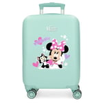 Disney Valise pour enfants rigide Fermeture à combinaison latérale 4 roues Bagages à main est fabriqué en ABS, un matériau rigide et léger., Minnie & ro, Valise cabine, Minnie & Ro, Valigia da cabina,