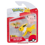 Pokémon PKW3510 – Figurine de Bataille – Piepi Drapfel, Blitza, Ensemble de Figurines Officielles