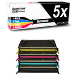 5x Toner for Lexmark C-734-DW X-736-DE C-736-DN X-734-DE C-734-N C-734-DN