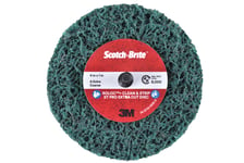 Scotch-brite™ roloc™+ clean & strip xt pro extra cut sliperondell, 125 mm x 13 mm x 6 mm, a xcrs, grønn