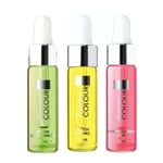 3-pack - Nagelbandsolja - Melon, Tuggummi, Persika - 15ml multifärg