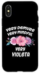 iPhone X/XS Violeta Personalized Very Demure Very Mindful Violeta Name Case