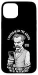 Coque pour iPhone 15 Plus Une drôle de philosophie de Nietzsche plongée dans l'abîme Mot de passe Wi-Fi