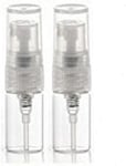 CMJ™ 2 x 2ml CLEAR Glass Spray Bottles Atomiser Travel Perfume Liquid Sample UK