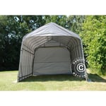 Tente Abri Voiture Garage pro 3,77x7,3x3,18m pe, Gris