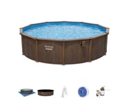 Piscine hors sol Hydrium™ effet bois diamètre 550 x 130 cm - BESTWAY - Filtre à sable