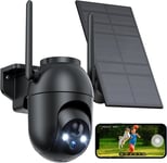 Security Camera Outdoor Wireless Solar: Camera House Security 360° PTZ Battery