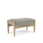 Audo Copenhagen - The Seal Ottoman Natural Oak / Re-wool 0218 - Jalkarahit - Ib Kofod-Larsen - Beige - Puu/Tekstiili materiaali/Vaahto