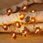 Fall Acorn Light String Thanksgiving 3d Acorn Light String 3m 30 Led vattentäta lampor Batteridrivna, Thanksgiving Höst jul