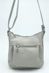 Puccio Pucci Women's TRLBC100198 Leather Bag, Light Gray, 24x23x7