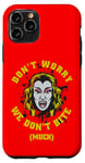 Coque pour iPhone 11 Pro Graphique Vampire Horror We Don't Bite Much Blood