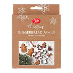 Tala Originals Soft Grip Gingerbread Family Cutters, Set of 4 Stainless Steel Cutters, Ideal for Pastry, Cookie Dough, Short and Gingerbread, Mixed, 10B31439