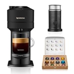 Nespresso Vertuo Next Automatic Pod Coffee Machine with Milk Frother for Espresso, Cappuccino and Latte by Magimix in Matt Black [Amazon Exclusive]