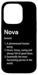 Coque pour iPhone 14 Pro Nova Définition du nom Dictionnaire amusant