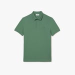 Lacoste Mens Regular Fit Paris Stretch Piqué Polo Shirt in Green material_cotton - Size 4XL