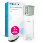 BRITA Gourde filtrante Vital Vert Clair (0,6 L) réduit Le Chlore, Les Particules Fines ≥ 15 µm, Certains pesticides, herbicides et Hormones. Préserve Les minéraux tels Que Le Calcium et Le magnésium