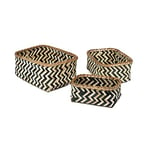 Compactor Zebra Lot 3 x Panier de rangement, Multi, S: 30 x 23 x H 15 cm, M: 26 x 19 x H 12 cm, L: 23 x 15 x H 10 cm, RAN6434