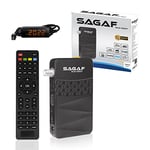 Leyf & Sagaf SUD-0507 Mini Récepteur Satellite - DVB-S2 - Récepteur Satellite - Récepteur Numérique Full HD 1080p (HDTV, Scart, USB) Astra Hotbird Turksat, Uniquement pour Les chaînes allemandes