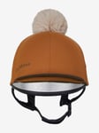 LeMieux Pom Hat Silk - Ginger | One Size, Four Way Stretch, Contrast Peak