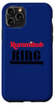 Coque pour iPhone 11 Pro Logo Rummikub King avec encre noire Royal Crown