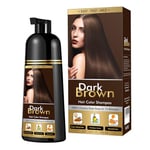 Dark Brown Hair Dye Shampoo Permanent for Men&Women,Instant Hair Color Shampoo for Gray Hair Coverage, 3-In-1 Shampoo for Color Hair, 500ml/Natural herbal Ingredients.