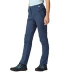 Regatta Womens Questra V Walking Trousers Pants, Admiral Blue, 16 EU