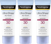 Neutrogena Ultra Sheer Dry-Touch Sunscreen Lotion, Broad Spectrum SPF 30, 3 pac