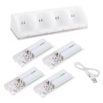 Blanc-Pack De Batterie Rechargeable Pour Nintendo Wii U, Manette De Jeu, Contrôleur Wiiu, Télécommande, Joyst