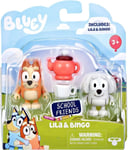 Bluey Lila and Bingo Figures School Friends 2-Packs Tea Time Party Playset w