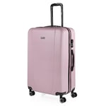 ITACA - Rigid Suitcase Medium Size - ABS Medium Suitcase 65cm Hard Shell Suitcase - Lightweight 20kg Suitcase with TSA Combination Lock - Lightweight and Resistant Travel Medium Size Suitcase, Pink