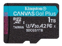 Kingston Canvas Go! Plus - Flash-minneskort - 1 TB - A2 / Video Class V30 / UHS-I U3 / Class10 - mikroSDXC UHS-I