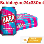 BARR Fizzy Drink Cans Cherryade, Cream Soda, Bubblegum, 24 X 330 Ml since 1875