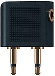 Oehlbach I-Jack Ad Flight Adaptateur 2 x 3,5 mm stéréo mâle vers stéréo Femelle 3,5 mm Convient pour Toutes Les compagnies aériennes (Noir)