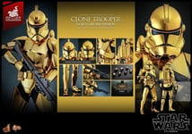 Star Wars Clone Trooper MMS735 Gold Chrome Version Exclusive 30 cm 1/6 Hot Toys