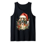 Christmas Hanoverian Scenthound Dog Watercolor Artwork Tank Top