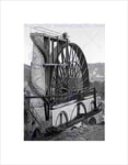 Wee Blue Coo Laxey The Wheel Isle Of Man Vintage History Old BW Wall Art Print