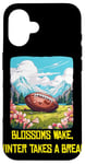 Coque pour iPhone 16 Blossoms se réveille avec le football américain cool pour le printemps