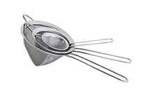 Pradel Excellence - Lot de 3 Passoires Chinois Inox - Diamètres 8, 12 et 16 cm, Gris, Acier Inoxydable