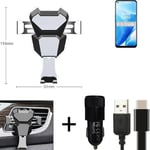  For OnePlus Nord N200 5G Airvent mount + CHARGER holder cradle bracket car clam