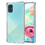 Samsung Galaxy A71 - Stötdämpande Floveme Silikonskal Transparent/Genomskinlig