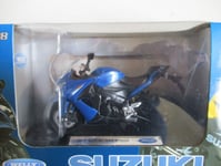 WELLY MINIATURE MOTO 1/18° SUZUKI GSX S 1000 F 2017 BLEUE