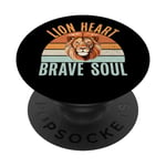 Cœur de lion Brave Soul Lion PopSockets PopGrip Interchangeable