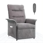 FLEXISPOT Fauteuil de Relaxation, Fauteuil Inclinable avec Dossier Réglable 105°-155°, Fauteuil TV Électrique pour Chambre, Salon et Home cinéma, Gris Fumé