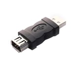 Firewire Ieee 1394 6-stifts hona till Usb2.0-omvandlare dator kabelkontakt Black